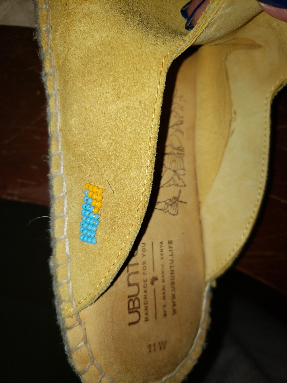 UBUNTU Suede Slip-On Mules in Mustard Yellow WOMENS - Picture 4 of 6